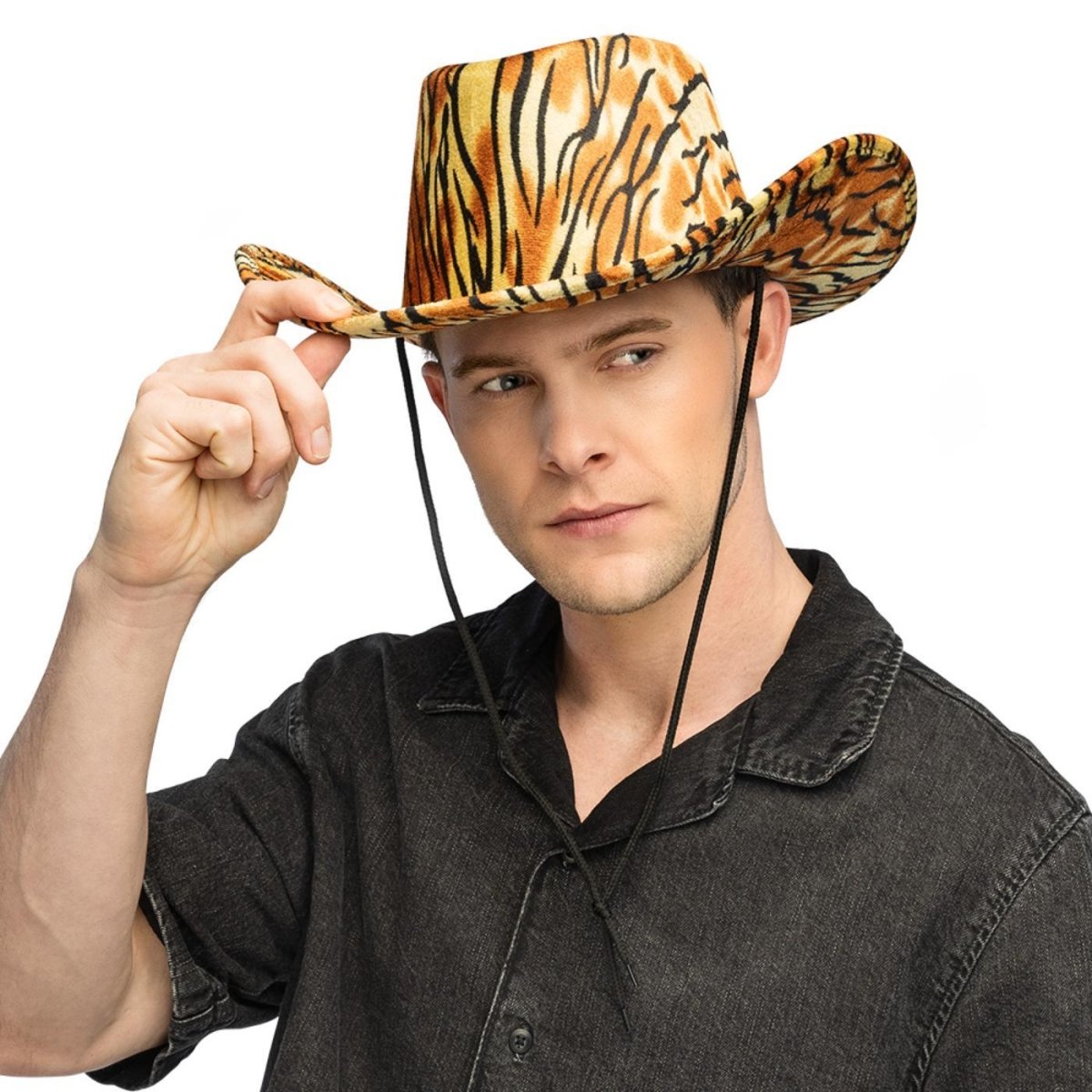 Boland - Wild Tiger Cowboy Hat - Adult - Fancy Dress Central