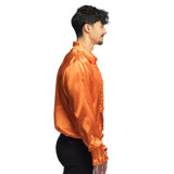 Ruffle Party Shirt (Orange) - Men