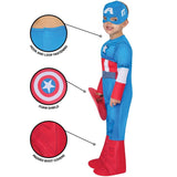 Rubies - Captain America Deluxe Costume - Boys - Fancy Dress Central