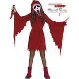 Ghost Face Crimson Sparkle Costume - Girls