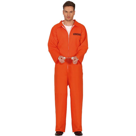 Fiestas Guirca - Convict Jumpsuit Costume - Men - Fancy Dress Central
