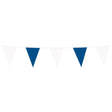 Boland - 10m Coloured Triangular Bunting (Blue/White) - Fancy Dress Central