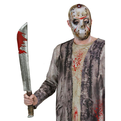 Smiffys - Jason Voorhees Machete & Mask Kit - Fancy Dress Central