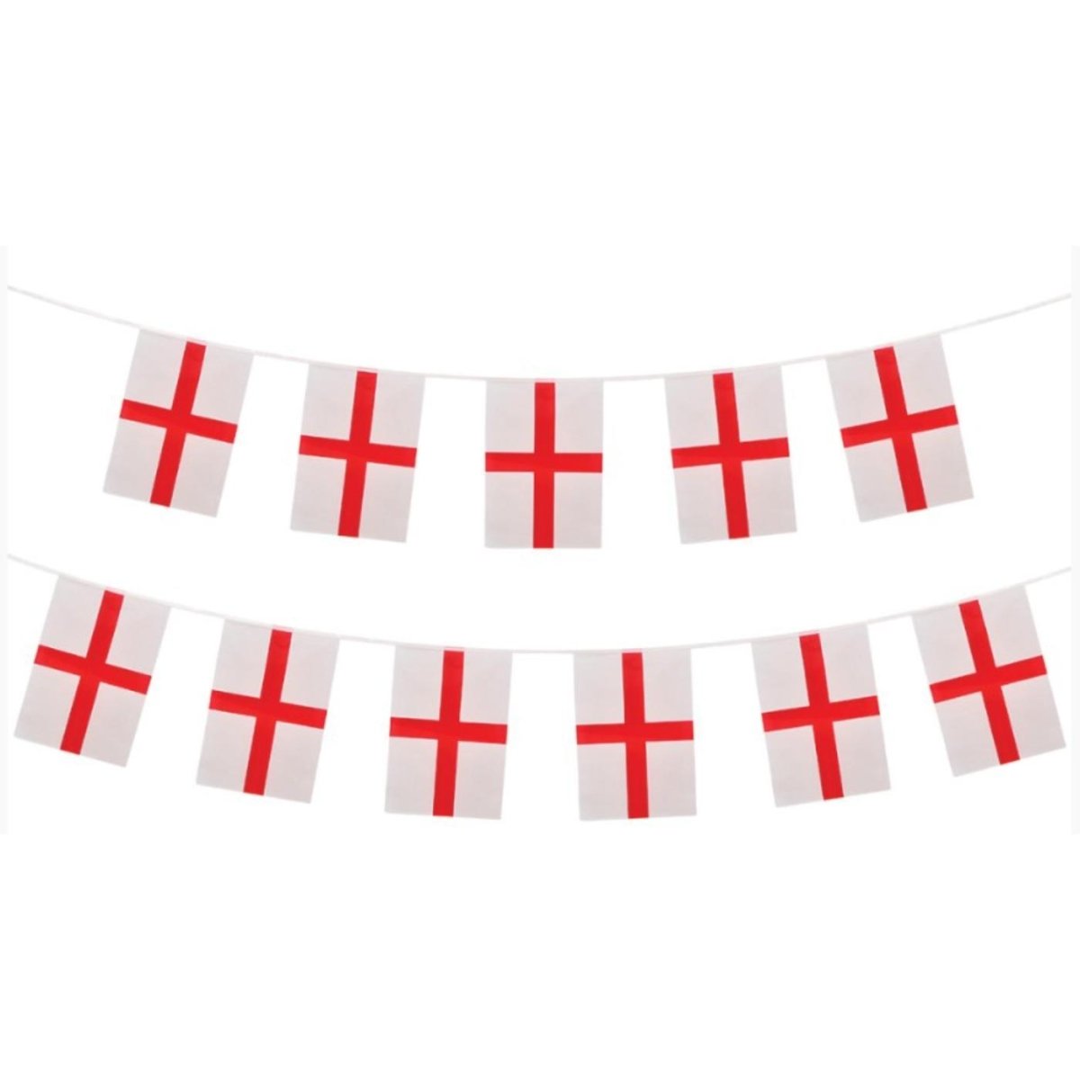Wicked Costumes - 4m World Country Flag Rectangle Bunting (England) - Fancy Dress Central