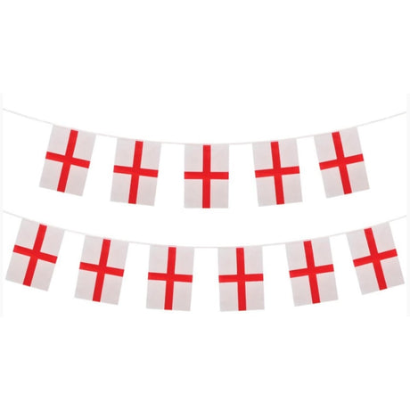 Wicked Costumes - 4m World Country Flag Rectangle Bunting (England) - Fancy Dress Central