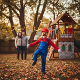 Henbrandt - Super Workman Costume (Red) - Boys - Fancy Dress Central