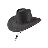 Suede Cowboy Hat (Black) - Adult