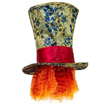 Widmann - Crazy Hatter Top Hat with Hair - Men - Fancy Dress Central