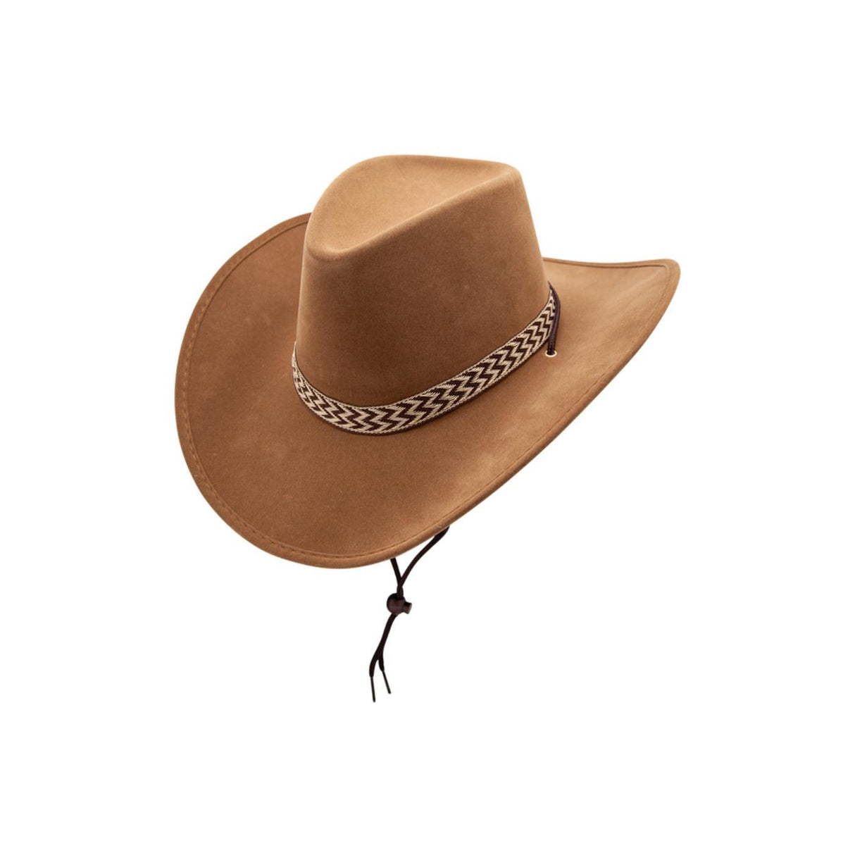 Suede Cowboy Hat (Brown) - Adult
