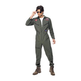 Green Top Gun Pilot Costume - Men