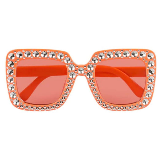 Boland - Bling Bling Party Glasses (Orange) - Adult - Fancy Dress Central
