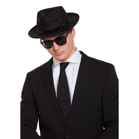 Henbrandt - Blues Style Hat & Glasses - Men - Fancy Dress Central