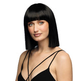 Fancy Dress Central - Bob Wig with Fringe (Black) - Adult - Fancy Dress Central