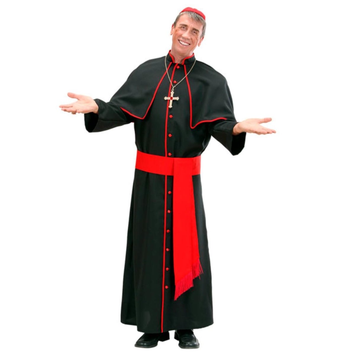 Widmann - Cardinal Costume (Black/Red) - Men - Fancy Dress Central