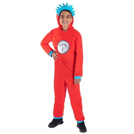 Smiffys - Dr Seuss Cat in the Hat Thing 1 & 2 Costume - Child - Fancy Dress Central