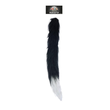 Henbrandt - Black & White Cat Tail - Adult - Fancy Dress Central
