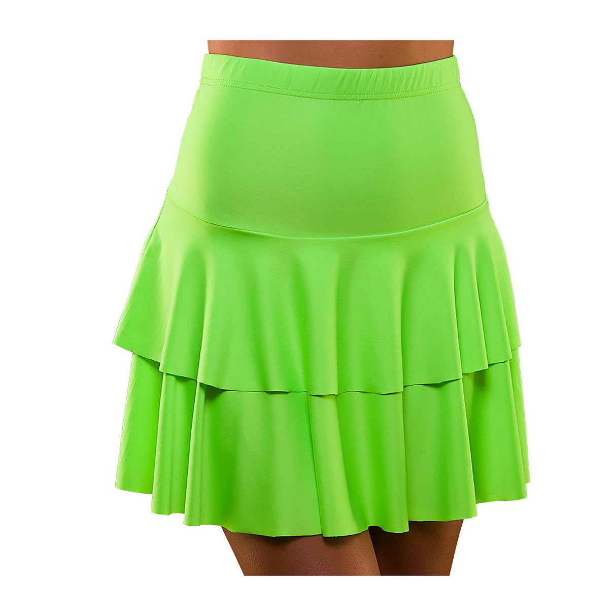 80s Ra Ra Skirt (Neon Green) - Women