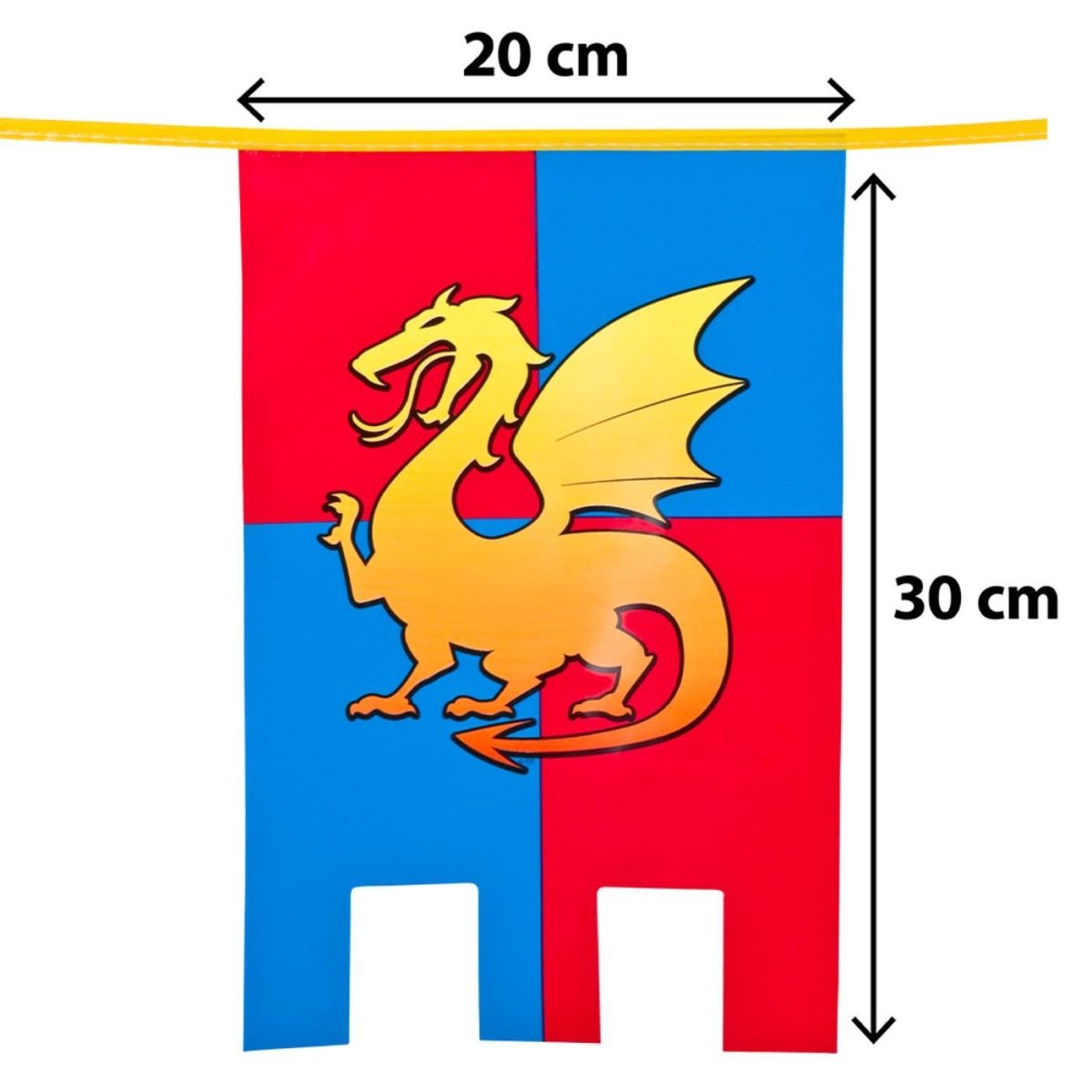 Boland - 6m Knights & Dragons Rectangle Bunting - Fancy Dress Central