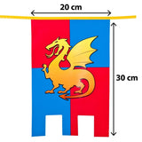 Boland - 6m Knights & Dragons Rectangle Bunting - Fancy Dress Central