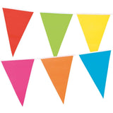 Boland - 10m Coloured Triangular Bunting (Multicoloured) - Fancy Dress Central