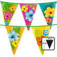 Boland - 6m Giant Hibiscus Hawaiian Triangular Bunting - Fancy Dress Central