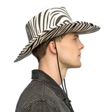 Boland - Wild Zebra Cowboy Hat - Adult - Fancy Dress Central