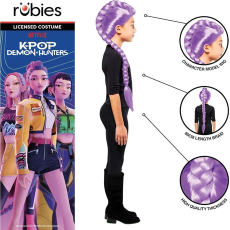 Rubies Masquerade Co. (UK) Ltd - Rumi K - Pop Demon Hunters Wig - Girls - Fancy Dress Central