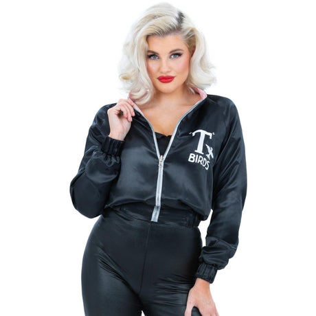 Smiffys - Grease Pink Ladies T-Birds Jacket - Women - Fancy Dress Central