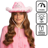 Boland - Blush Bandit LED Cowboy Hat - Women - Fancy Dress Central