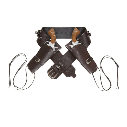 Widmann - Authentic Double Holster and Belt - Adult - Fancy Dress Central