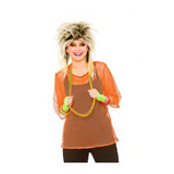 Wicked Costumes - Short Sleeved Mesh Top (Neon Orange) - Women - Fancy Dress Central