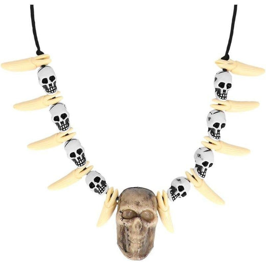 Boland - Skull & Tooth Necklace - Adult - Fancy Dress Central