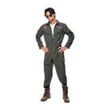 Green Top Gun Pilot Costume - Men