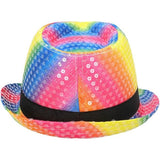 Boland - Happy Birthday Rainbow Fedora Hat - Adult - Fancy Dress Central