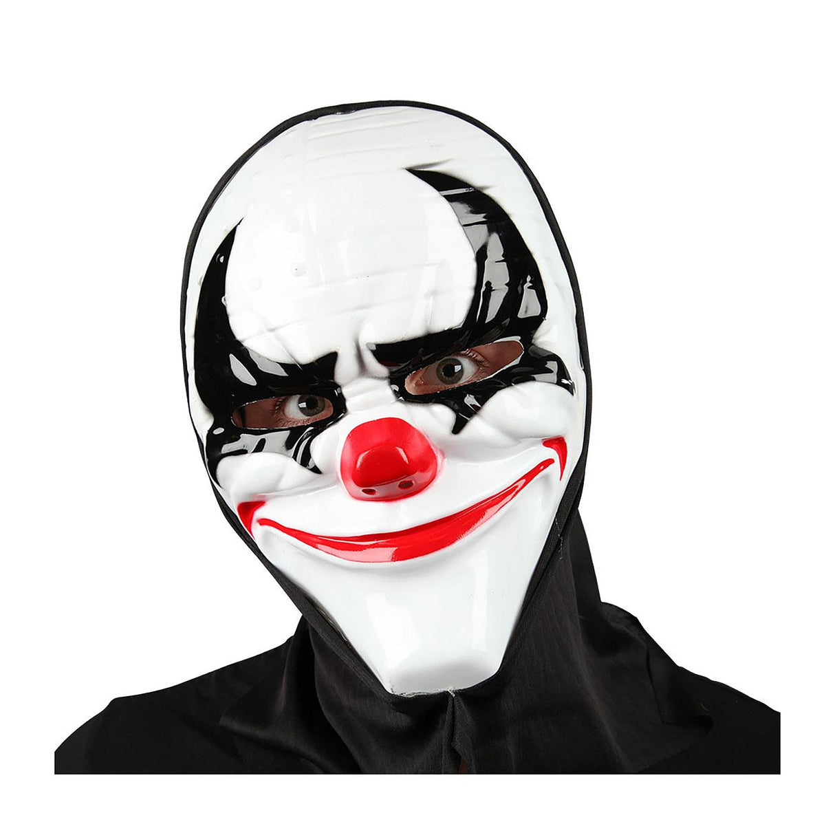 Freaky Smiling Clown Mask with Hood - Adult