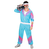 80s Shell Suit Costume (Blue/Purple/Pink) - Adult