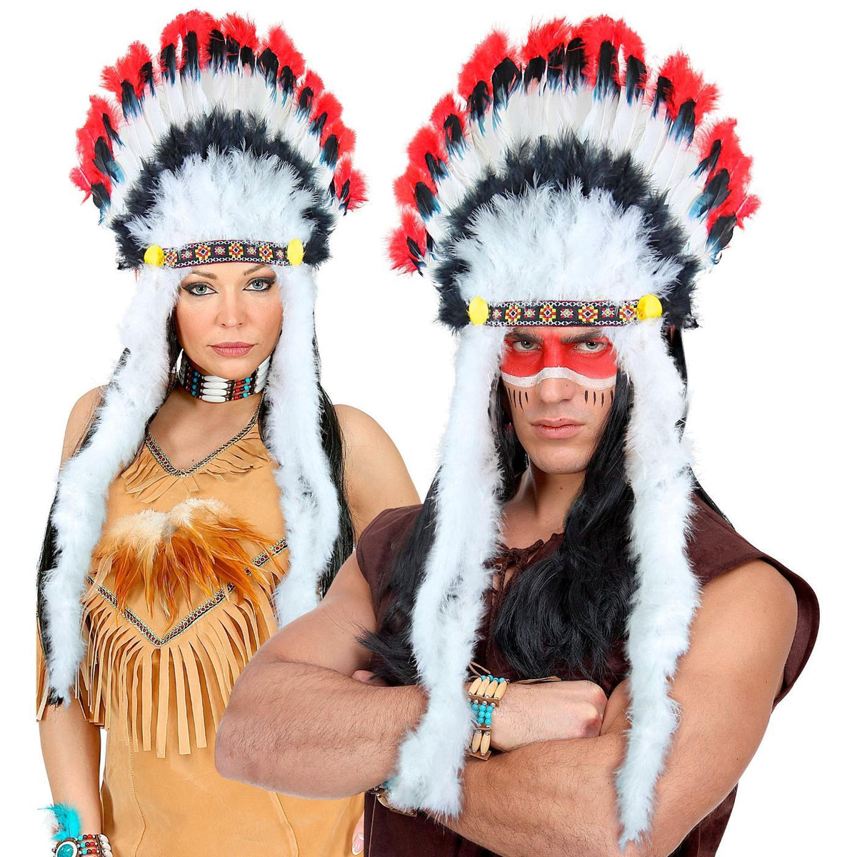 Raging Bull Feather Headdress - Adult