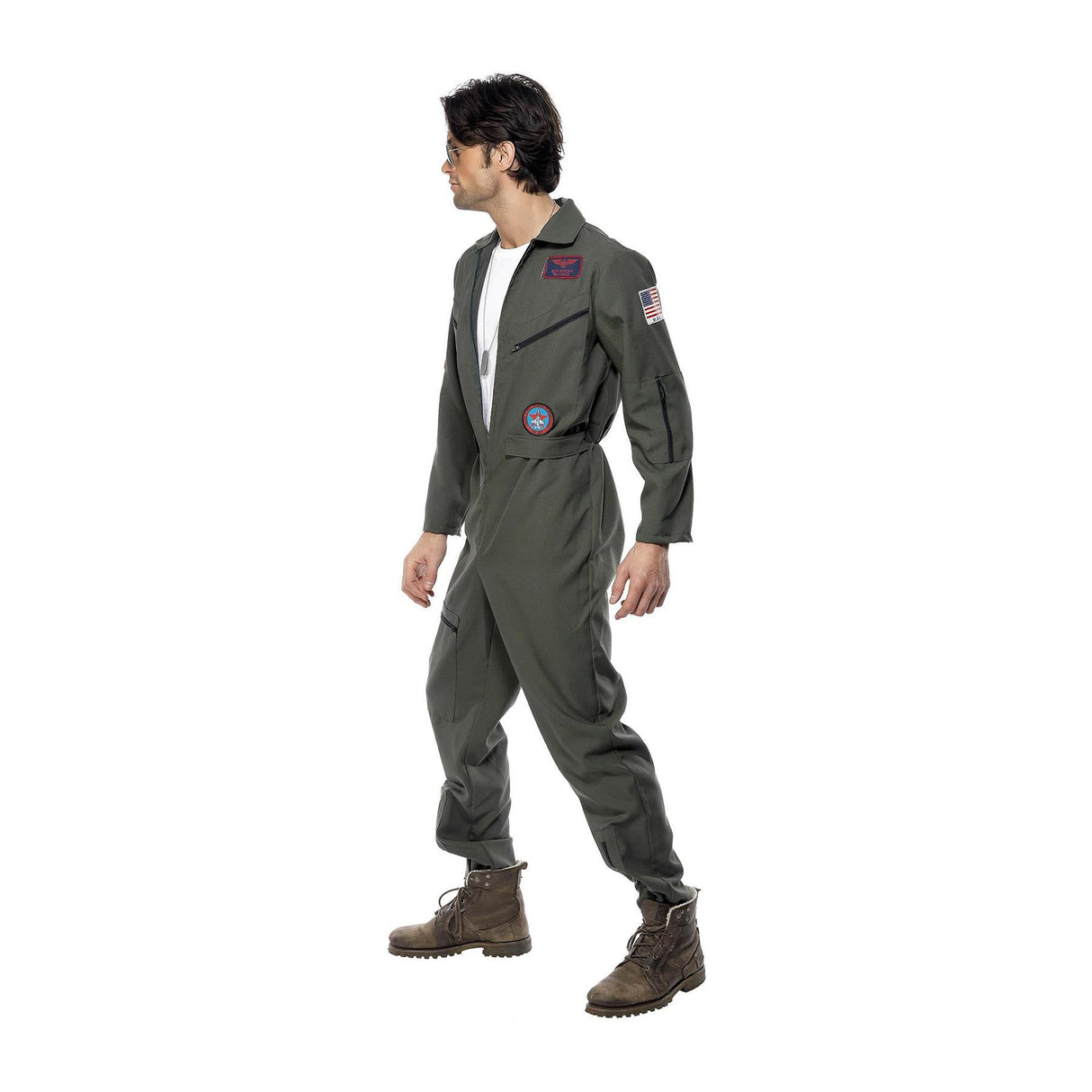 Green Top Gun Pilot Costume - Men