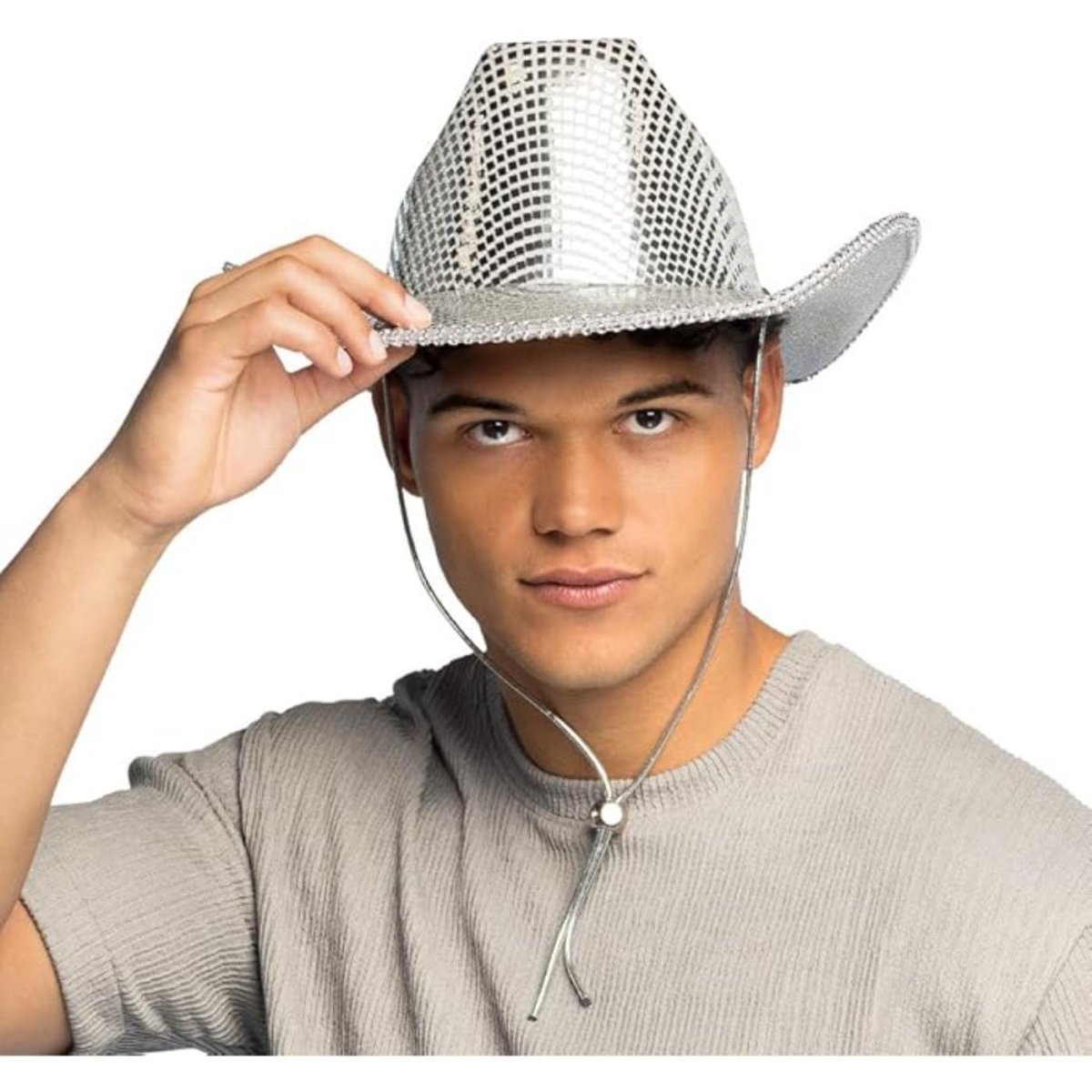 Boland - Bliss Cowboy Hat (Silver) - Adult - Fancy Dress Central