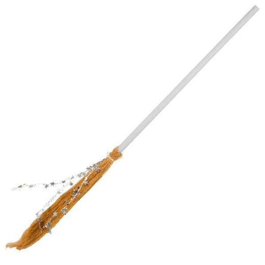 Boland - Silver Witch Broom - Child - Fancy Dress Central