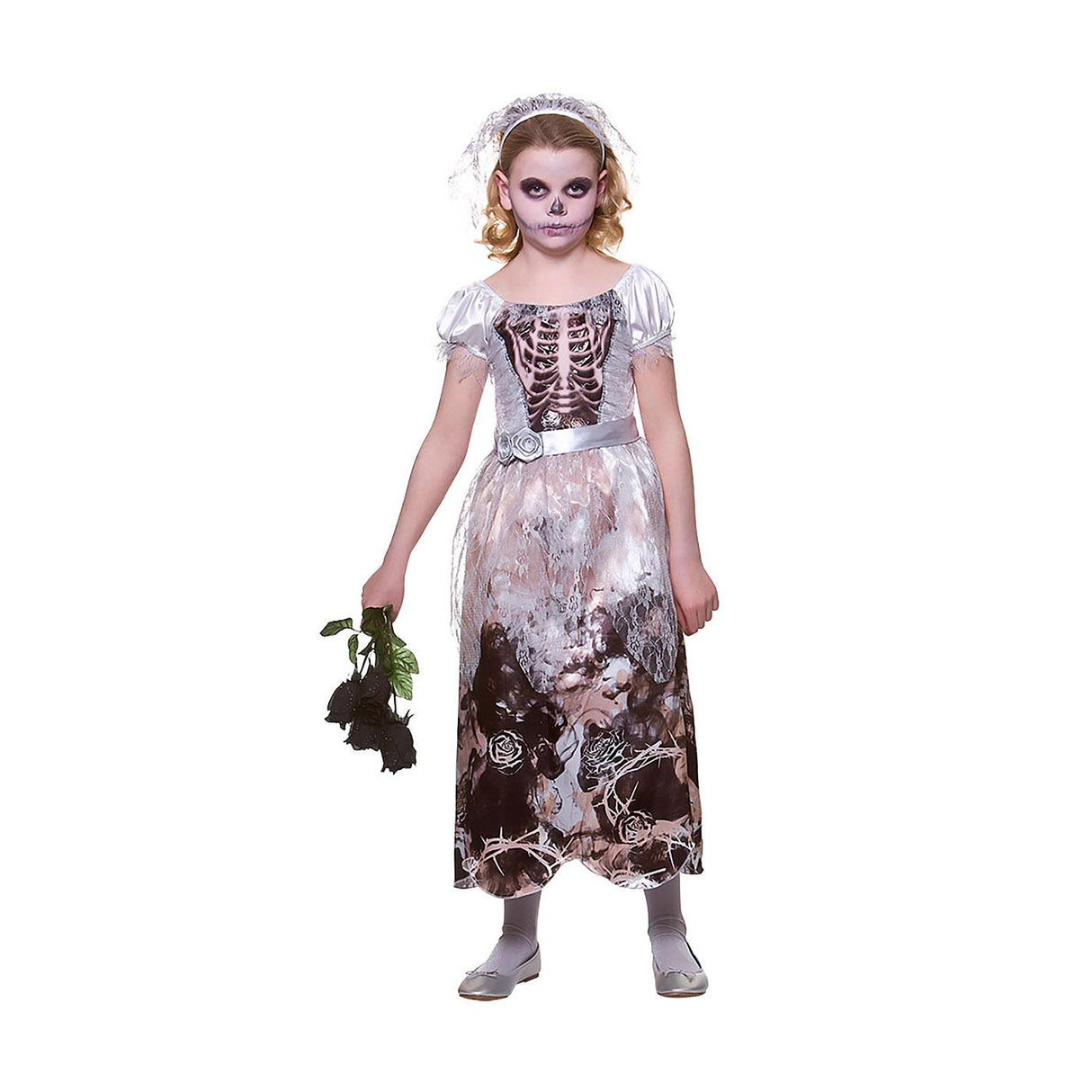 Skeleton Bride Costume - Girls