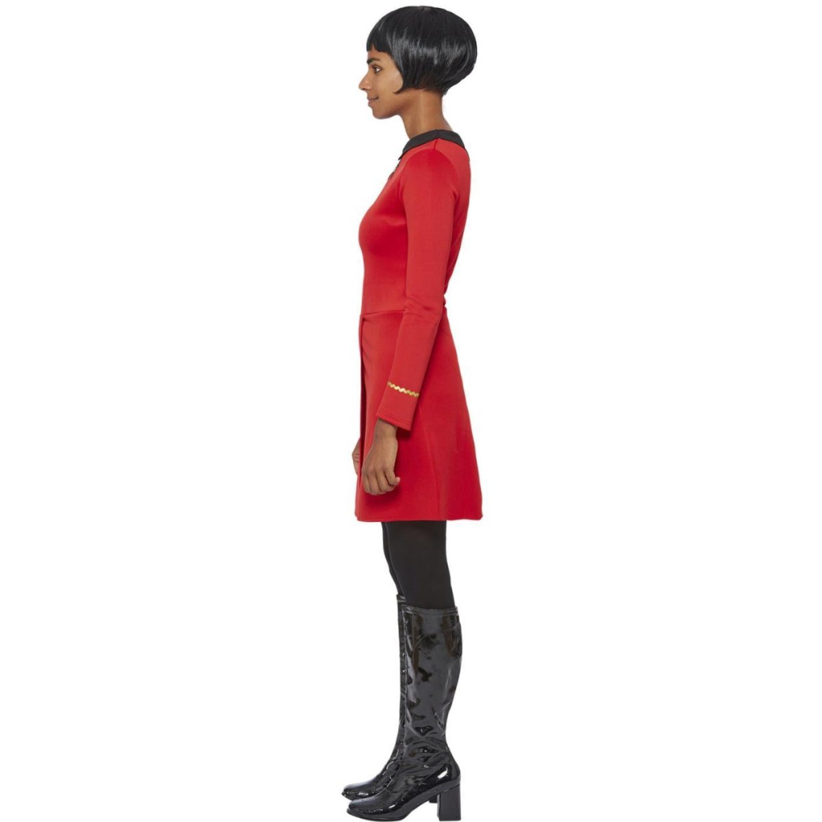 Smiffys - Star Trek Original Series Operations Uniform Costume (Red) - Women - Fancy Dress Central