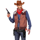 Widmann - Leatherlook Western Double Holster and Belt - Adult - Fancy Dress Central