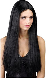 Wicked Costumes Ltd - Classic Long Wig (Black) - Adult - Fancy Dress Central