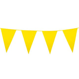 Boland - 10m Giant Coloured Triangular Bunting (Yellow) - Fancy Dress Central