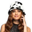 Fancy Dress Central - Animal Print Plush Bucket Hat (Cow) - Adult - Fancy Dress Central