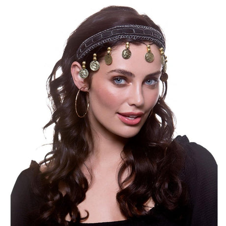 Wicked Costumes - Gypsy Fortune Teller Coin Headband - Adult - Fancy Dress Central