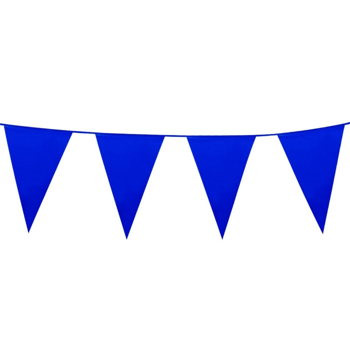 Boland - 10m Giant Coloured Triangular Bunting (Blue) - Fancy Dress Central