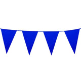 Boland - 10m Giant Coloured Triangular Bunting (Blue) - Fancy Dress Central