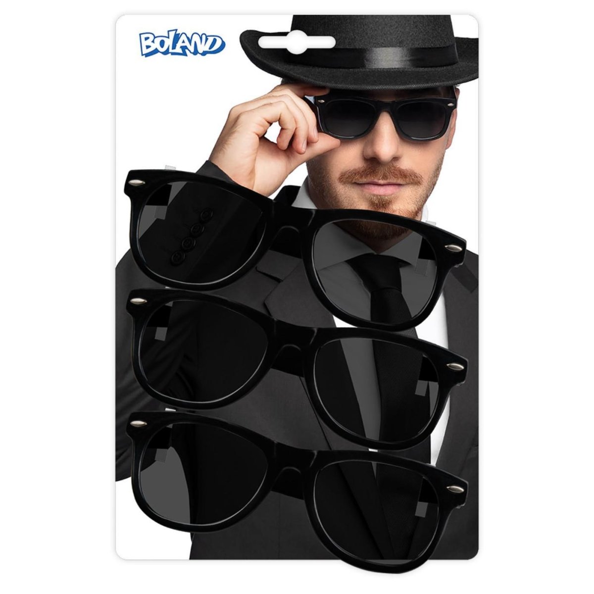 Boland - Blues Party Glasses (3 Pack) - Adult - Fancy Dress Central